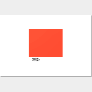 PANTONE 16-1460 TCX Dragon Fire, orange Posters and Art